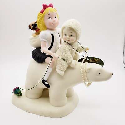 Department 56 Snowbabies Eloise on the Polar Express 2001 Figurine Pug Turtle