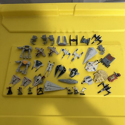 HUGE Star Wars Micro Machines Ships And Figures LOT X-wing Tie Fighter Galoob