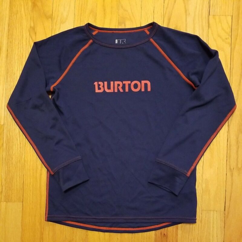Burton Dryride Youth L/S Lightweight Base Layer Ski Snowboard Shirt Blue Small