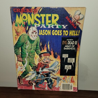 Cracked Monster Party Magazine #20 Jason Goes To Hell 1993 - Preowned Good/VG