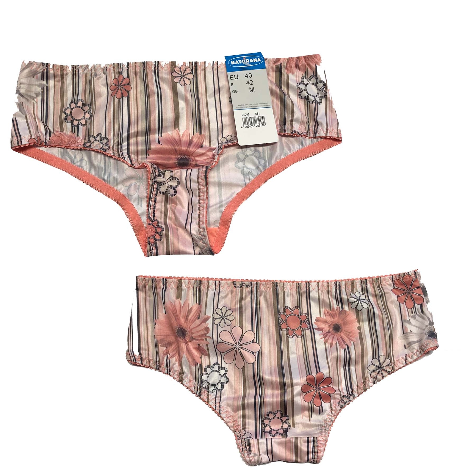 Naturana 94096 Damen Slip Unterwäsche geblümt Gr. 38, 40 NEU