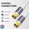 Tiierzon RG6 Coaxial Cable 25FT，Low Loss High Speed Coax Cable Cord Extender for HD TV, Dish, Satellite, Antenna, TV Cable (White, 25FT)