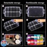 SGHUO 3-Tier Stackable Storage Container Box with Dividers-30 Compartments, Bead Organizers for Art Craft Storage, Washi Tape, Kids Toys, Jewelry, Beauty and Sewing Supplies