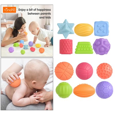 6pcs Kids Textured Balls Massagesets Wasser Badspielzeug Sensory Squeeze Ball