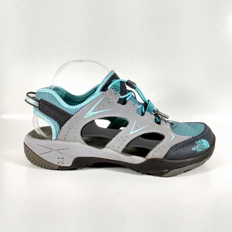 The North Face Womens Hedgefrog X2 Size 10 Teal Gray Water Hiking Sandals Shoes 