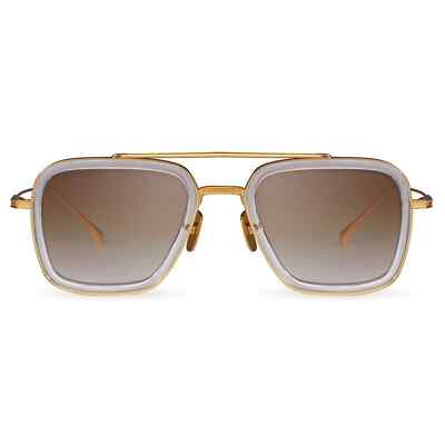 Pre-owned Dita Flight 006 7806 L Crystal Yellow Gold Brown Gradient Sunglasses Authentic