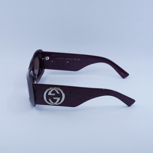 Pre-owned Gucci Gg1696s 003 Violet Cosmic Glitter/violet 51-20-140 Sunglasses In Purple