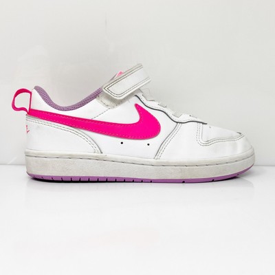 

Nike Girls Court Borough Low 2 BQ5451-111 Белая повседневная обувь Кроссовки Размер 13.5C, Белый, Court Borough Low 2