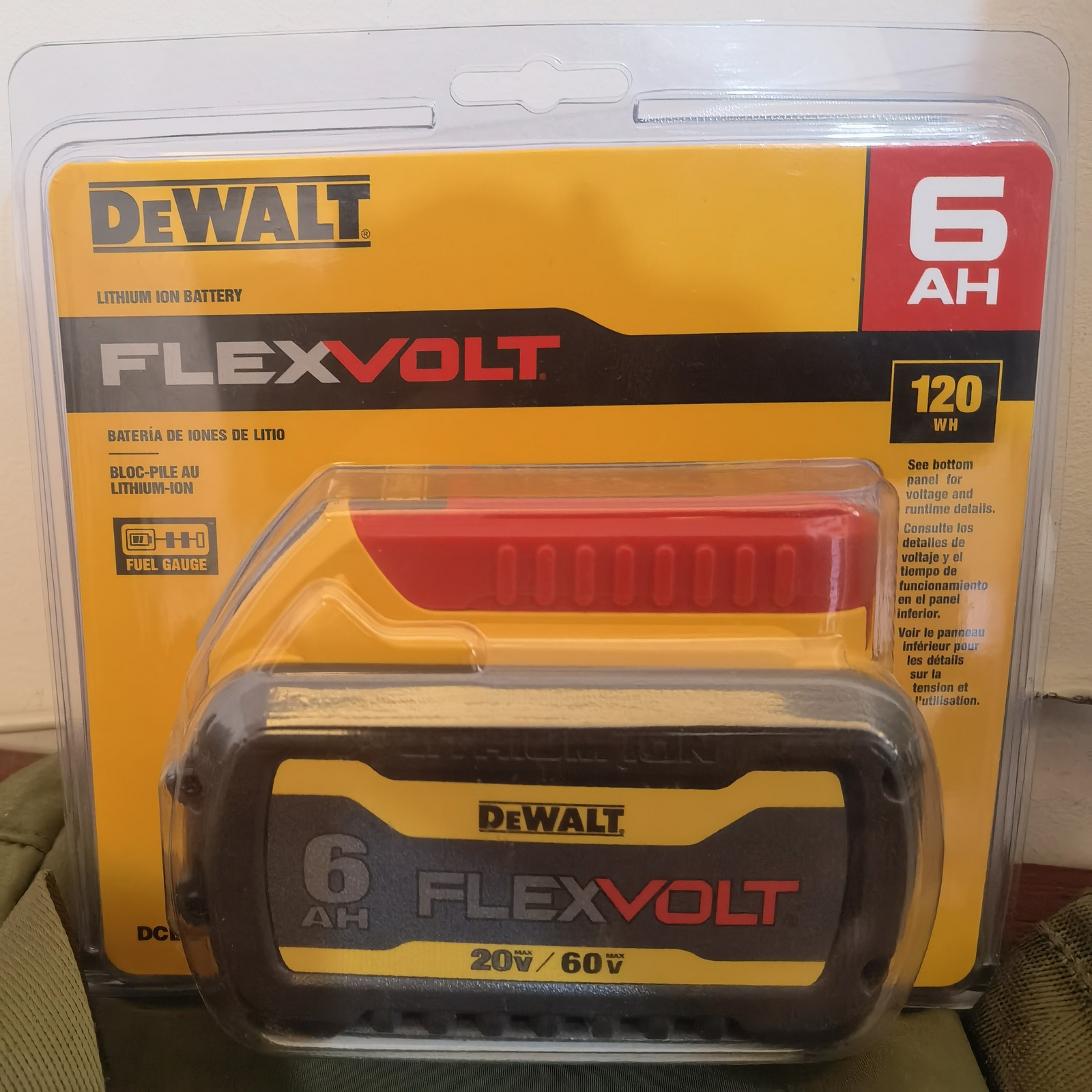 DEWALT DCB606 FLEXVOLT 20V 6.0Ah Lithium-Ion Battery 1 PCS N