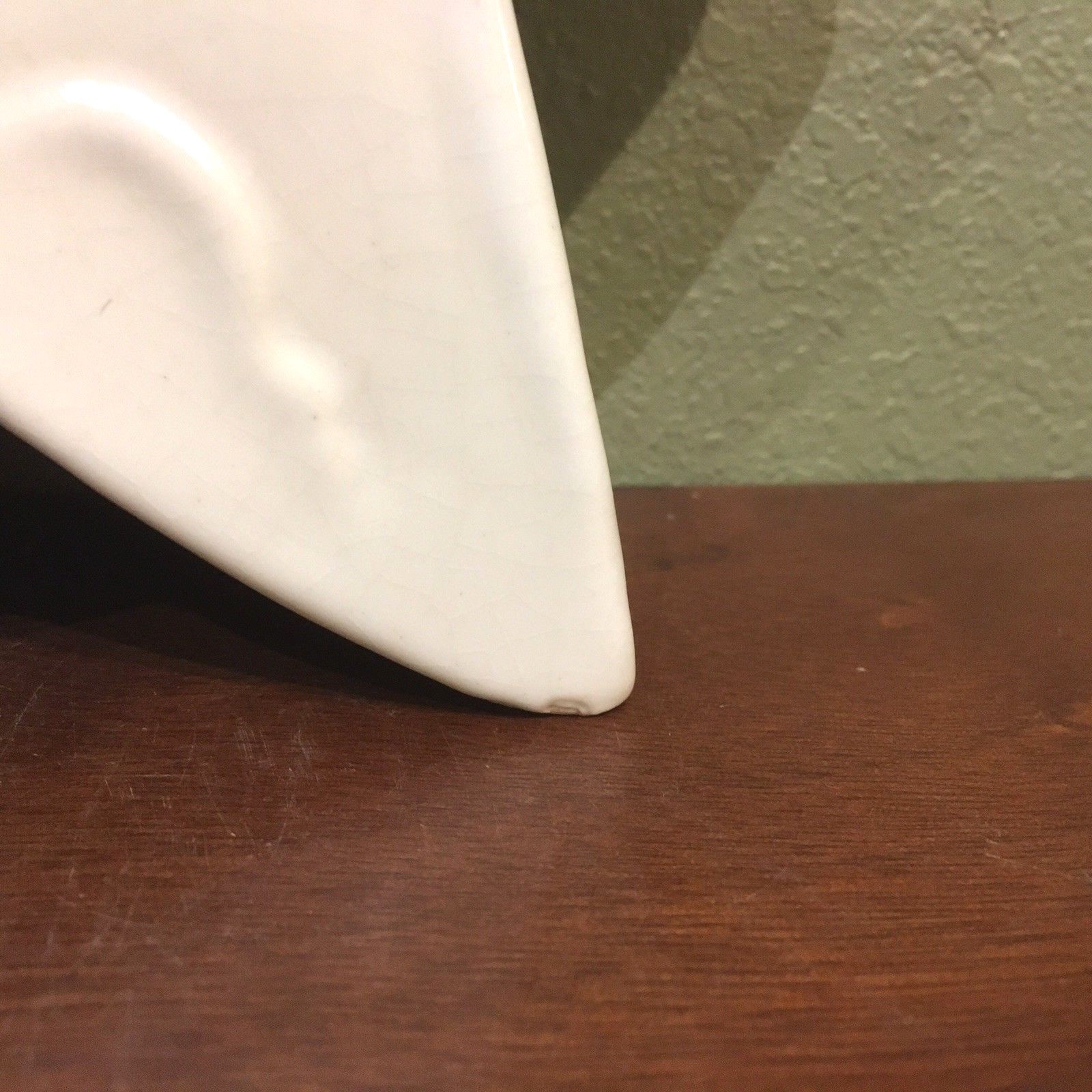 Vintage Abingdon Art Pottery White Glaze Figural Shooting Star Planter Vase