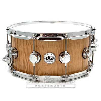 DW Collectors Maple/Purple Core Snare Drum 14x6.5 Natural Super Curl-DCP