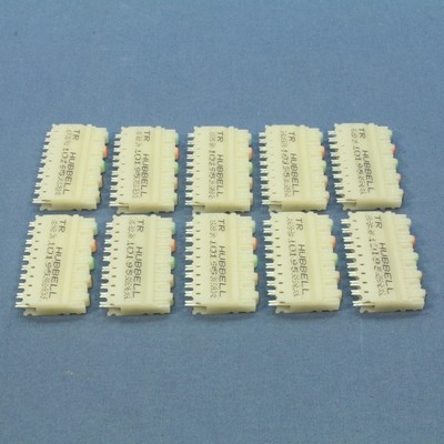 10 Hubbell Speedgain Cat 5e 110-Type Connecting Terminal Patch Blocks 110CB5PR10