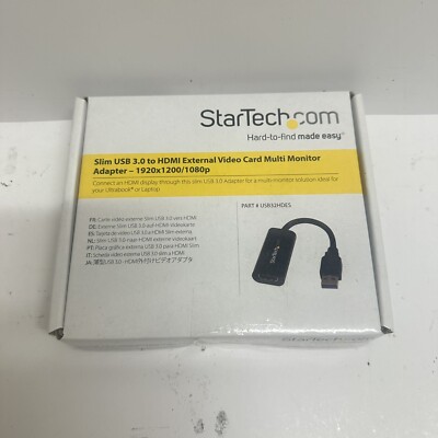 StarTech USB32HDES Slim USB 3 to HDMI External Video Card Multi Monitor Adapter