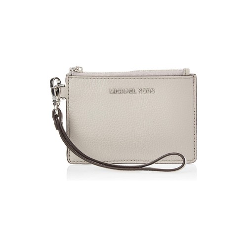 MICHAEL Michael Kors Leather Coin Purse, Color Pearl Grey
