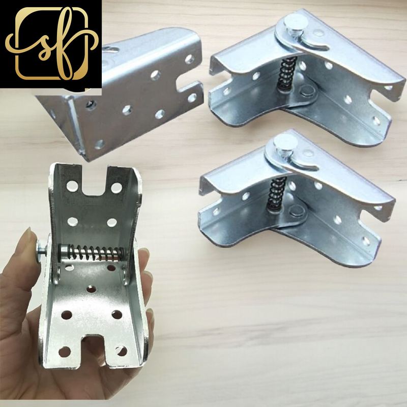 Folding Bracket Self Locking Hinge Table Leg Hinge Leg Fittings and Angle Braces for Folding Table Leg Folding Leg Brackets for Tables (4 Pair)