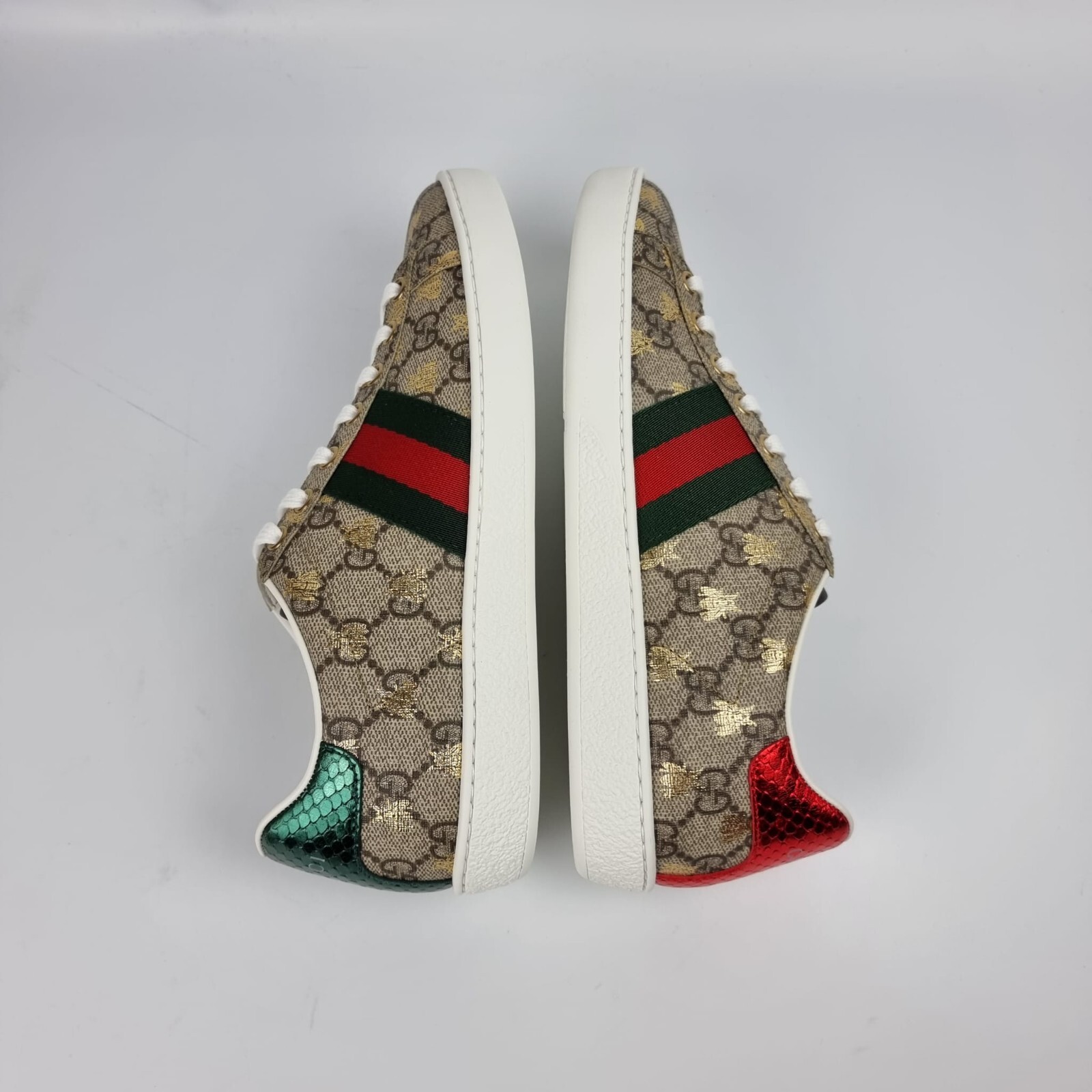 Pre-owned Gucci Women's Ace Beige Gg Sneakers