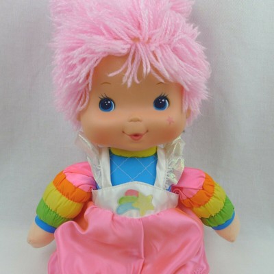 Rainbow Brite Tickle Me Pink Baby Doll Hallmark Mattel 1983 Pink Hair 15 Inch