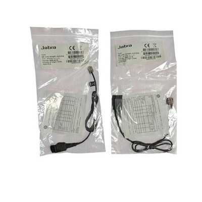 Lot 2x JABRA Quick Disconnect to RJ9 for Link 180 + Avaya 9600/1600 # 8800-00-25