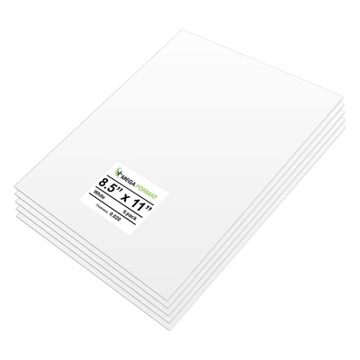 White Polystyrene Flexible Plastic Board Sheet, Plastic Sheets for Crafts, 8....