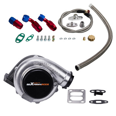 Oil Line + Universal T70 Turbo Turbine A/R .70 for all 1.8L-3.0L Engines 500BHP