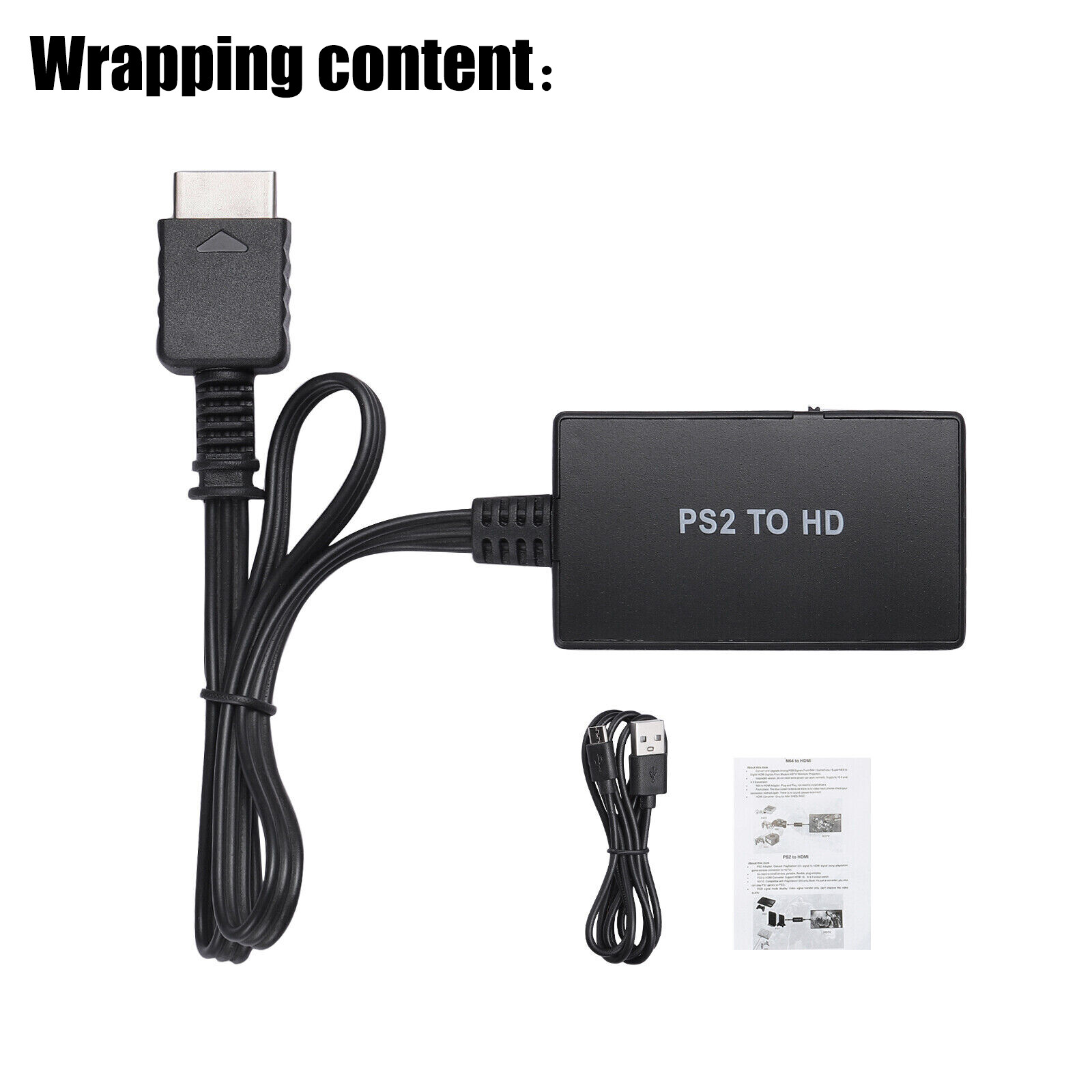 PS2 to HDMI Converter Video Adapter HD for PlayStation 1/2/3 1080P HDTV Monitor