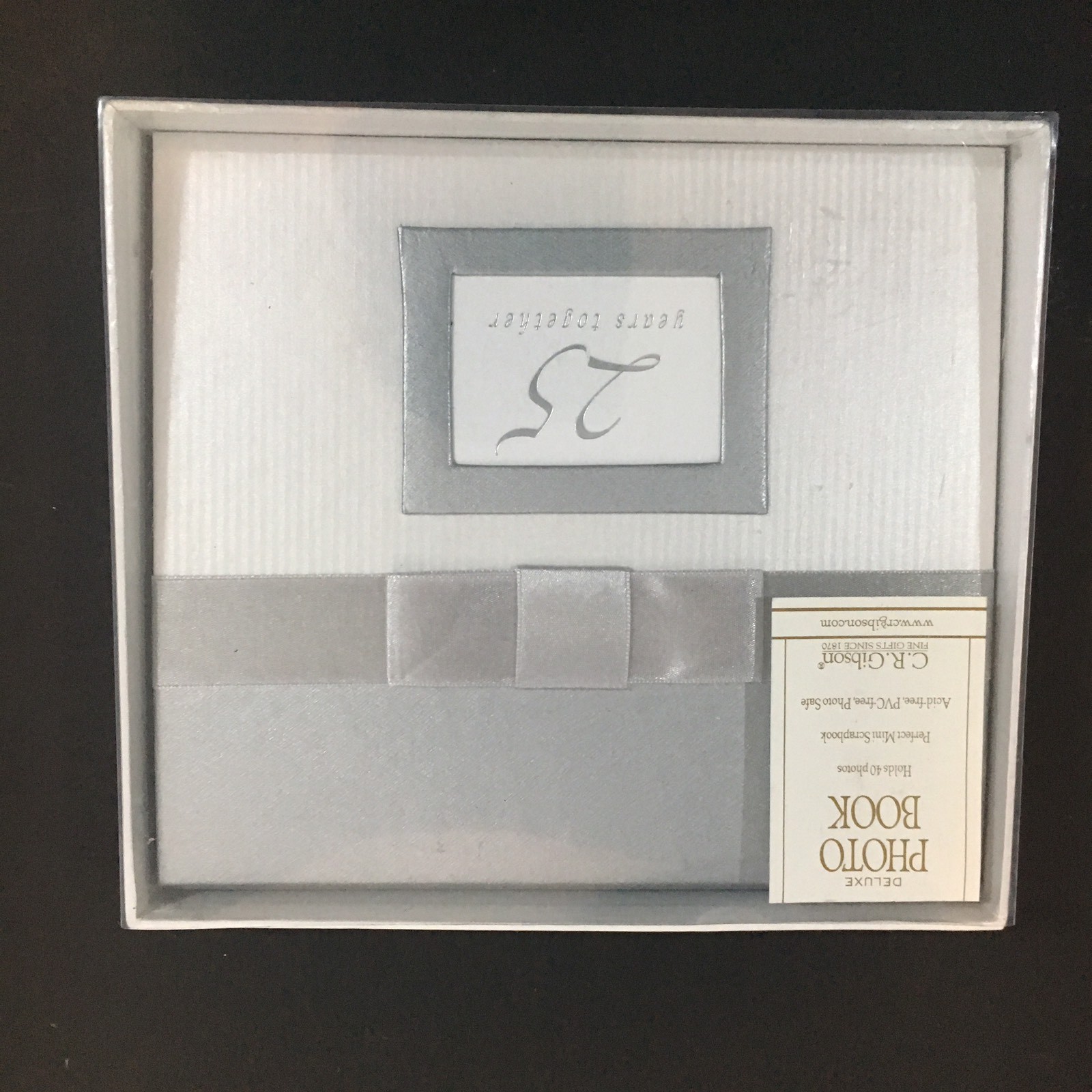 25th Anniversary Photo Album Holds 40 4x6 Photos Silver Anniversary