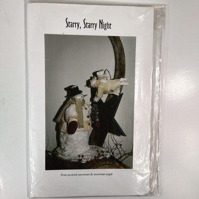 Cloth Art Doll Pattern Starry Night Snowman & Angel by REBEKAH HOLLOWAY