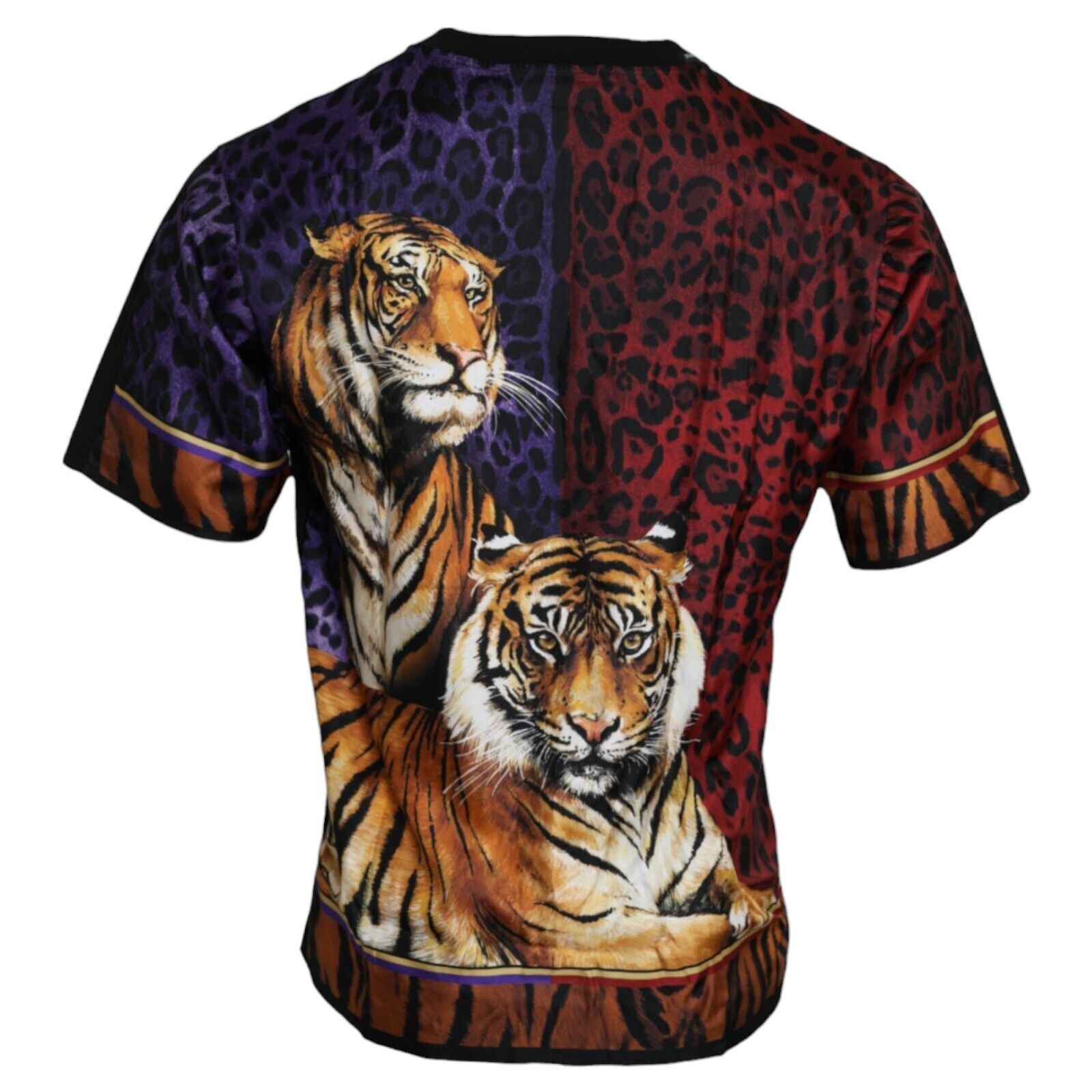 DOLCE & GABBANA T-shirt Multicolor Tiger Print Cotton Short DOLCE & GABBANA T-shirt Multicolor Tiger Print Cotton Short