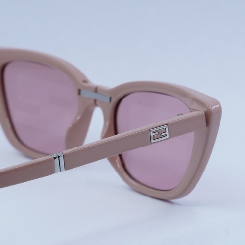 Pre-owned Fendi Fe40089i 72u Shiny Pink/pink Mirror Pattern 53-19-140 Sunglasses
