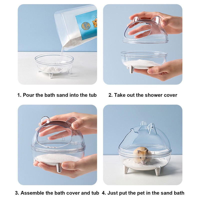 Hamster Sand Bathroom Litter Container Box Potty Trainer Sand Bath Corner