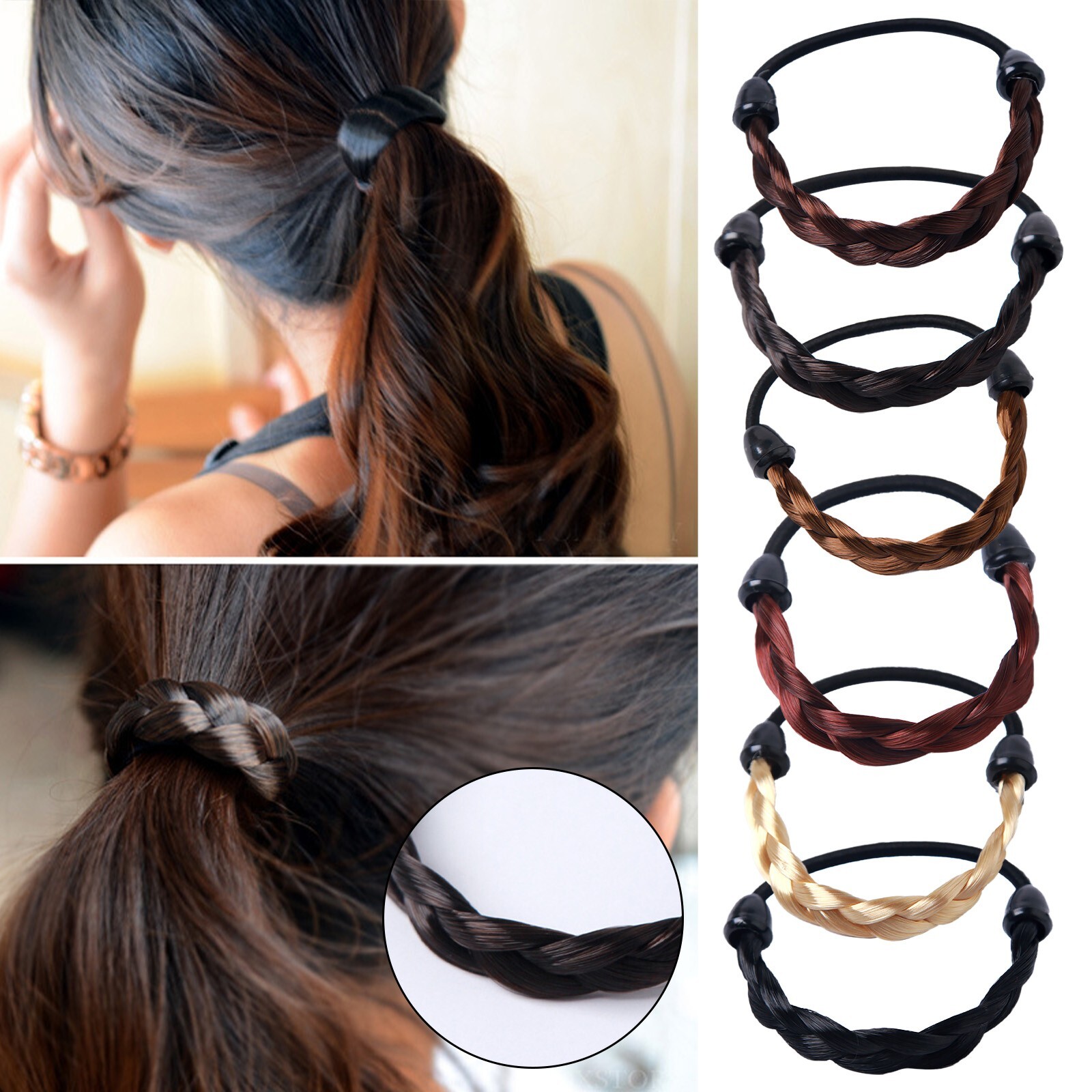 Realistic Wig Ponytail Holder, Hair Accessory, Synthetic Wig Hair Elastic Rubber