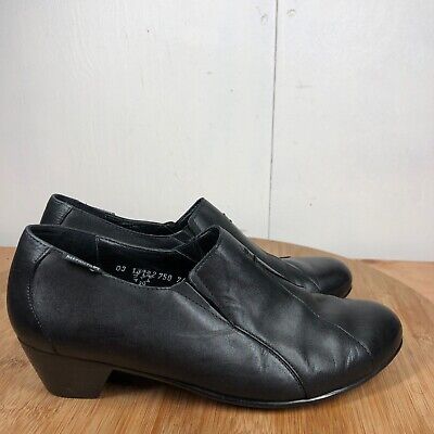 Mephisto Shoes Womens 8.5 Air Relax Pumps Loafers Black Leather Clog Career