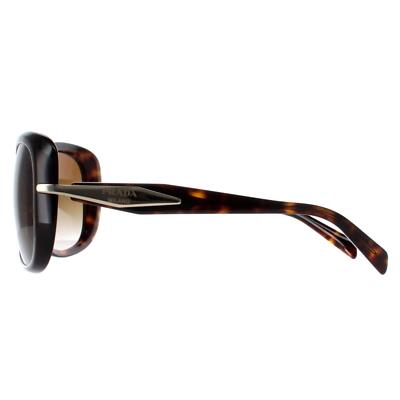 Pre-owned Prada Sunglasses Pr04zsf 2au6e1 Tortoise Brown Gradient Polarized