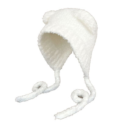 Women Slouchy Winter Knitted Hat Bear Ears Cute Beanie Keep Warm Chunky Cap Gift