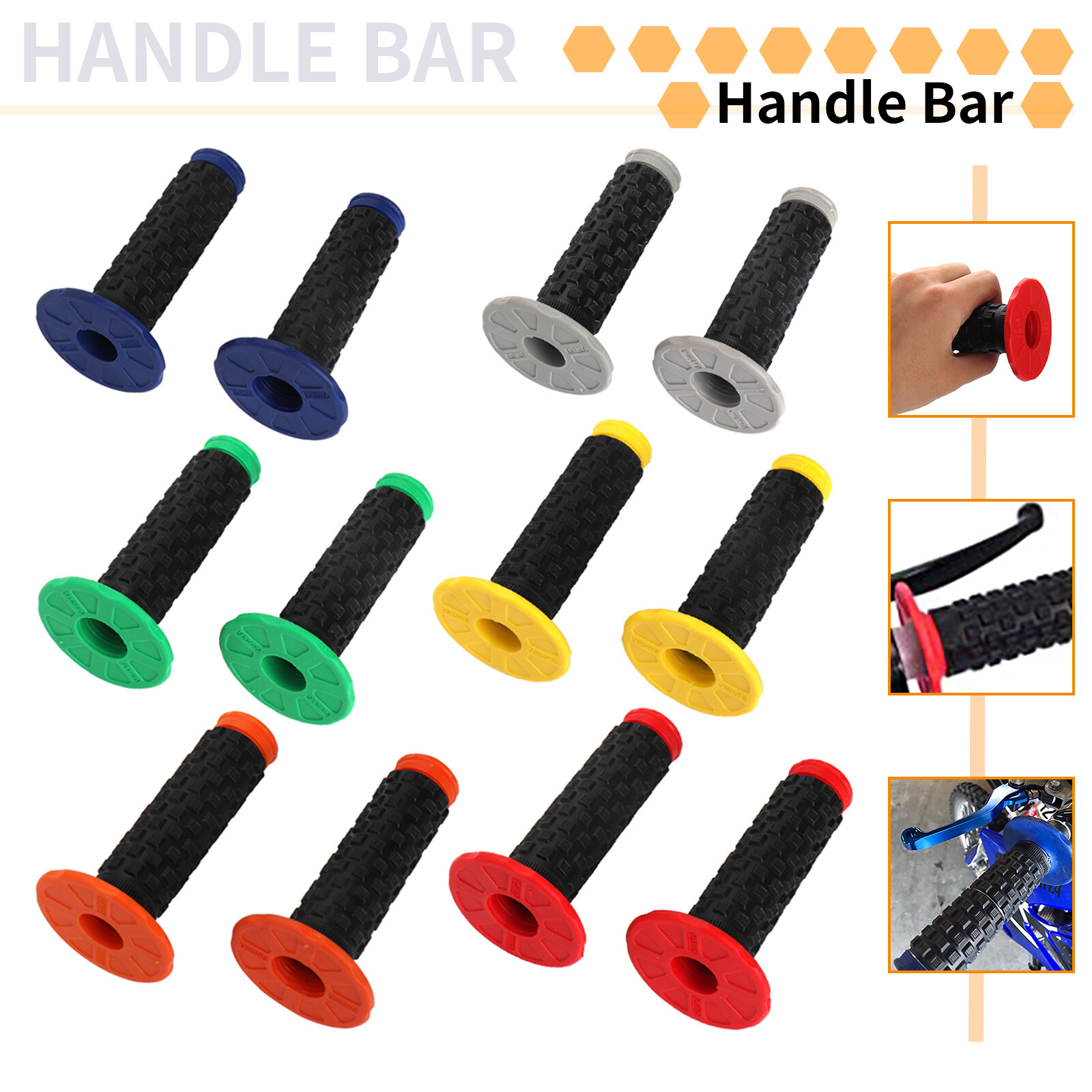 MX 7/8" Premium Soft Bicycle Handlebar Grips Hand Grip For ATV Dirt Bike 1 Pair