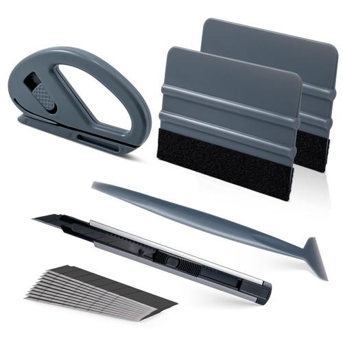 Vinyl Wrap Window Tint Film Tool Kit Felt Squeegee Zippy Vinyl Cutter (5 Tools) 
