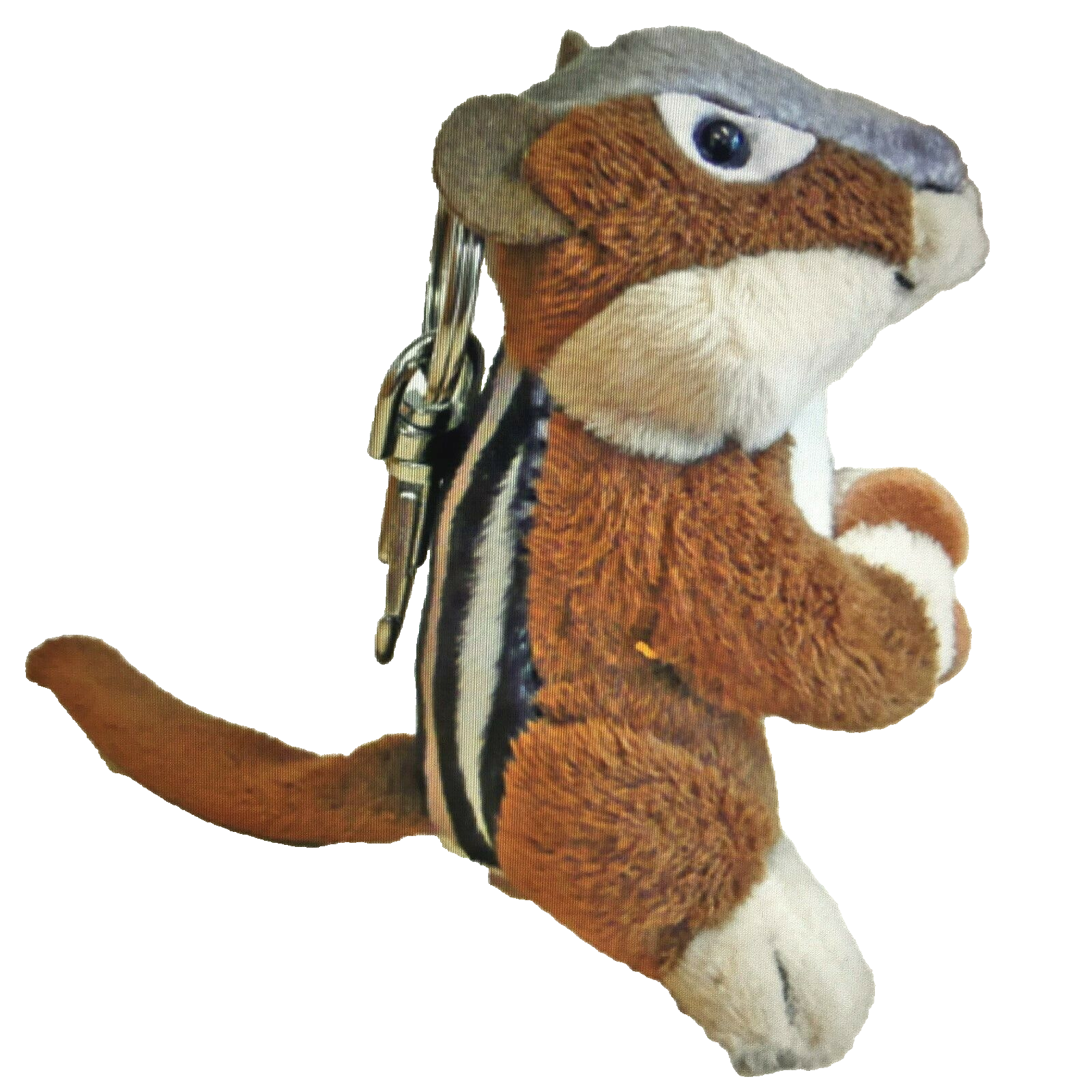 Chipmunk Key Chain 3.5" zipper pull ring stuffed animal plus