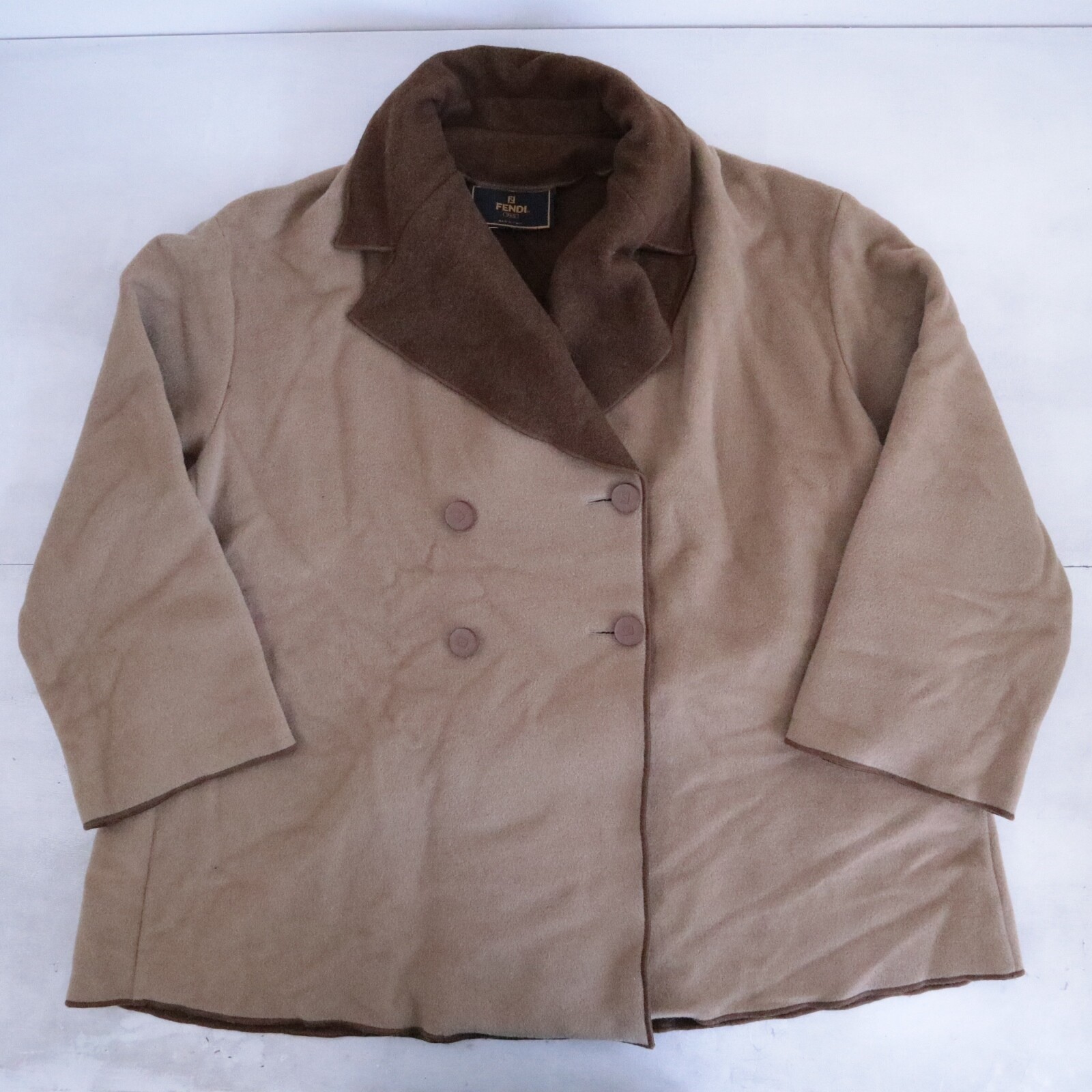 FENDI VINTAGE JACKET CAPPOTTO COAT WOOL LANA | eBay