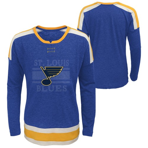 Футболка Outerstuff NHL Youth Girls (7–16) St. Louis Blues Celly Hyper Slub