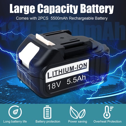 4+6" Electric Mini Chainsaw Cordless Handheld Saw 2 Battery + 4 Chain for Makita