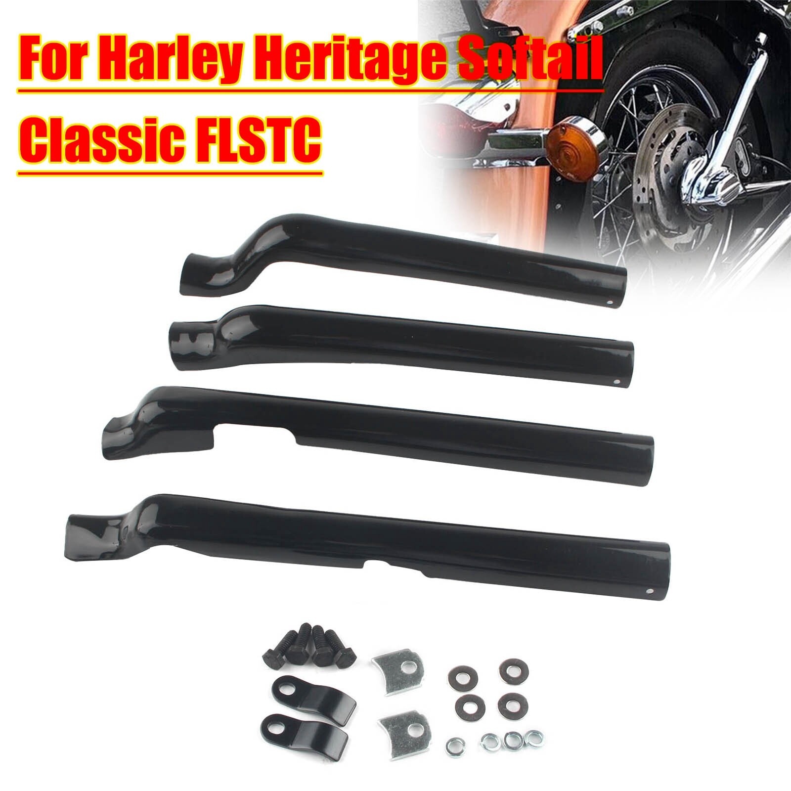 Kuryakyn 8256 Swingarm Covers Chrome For Harley Davidson Softail Motorcycles Chrome Ab Kur 8256 Tk