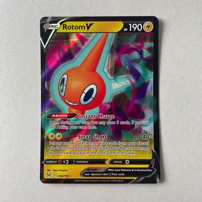 Pokémon Lost Origin #058/196 Rotom V Full Art Foil Ultra Rare