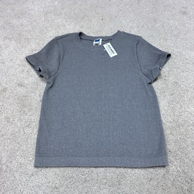 Old Navy Top Seamless Gray Short Sleeve Women s Size Large Tall NWT