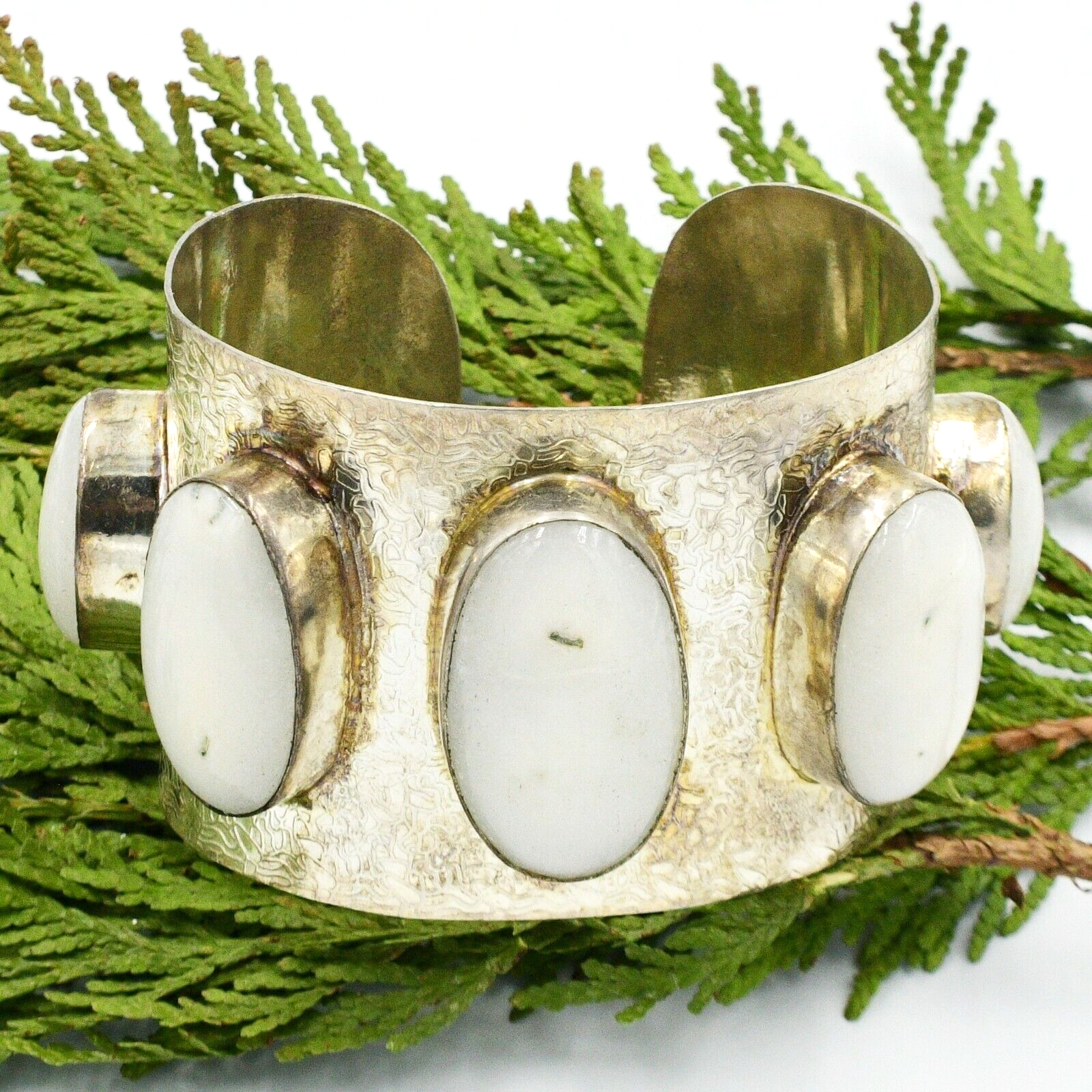Sterling Silver 925 Estate Lg Quartz Gemstone Brutalist Sterling Silver 925 Estate Lg Quartz Gemstone Brutalist