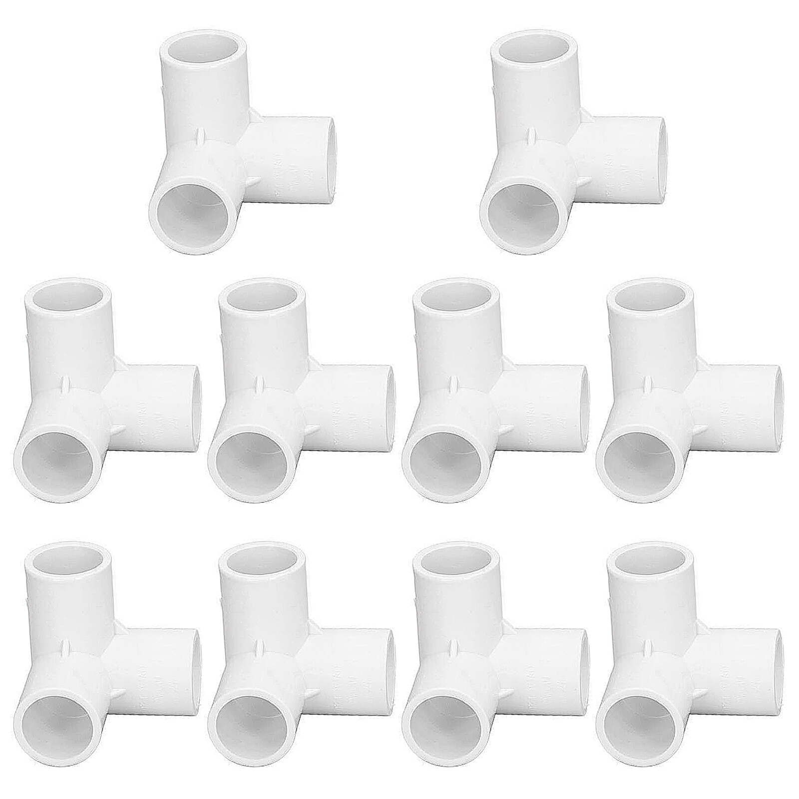 10/20x 3Way Elbow PVC Plumbing Fitting Pipe 20mm Socket Tee Corner