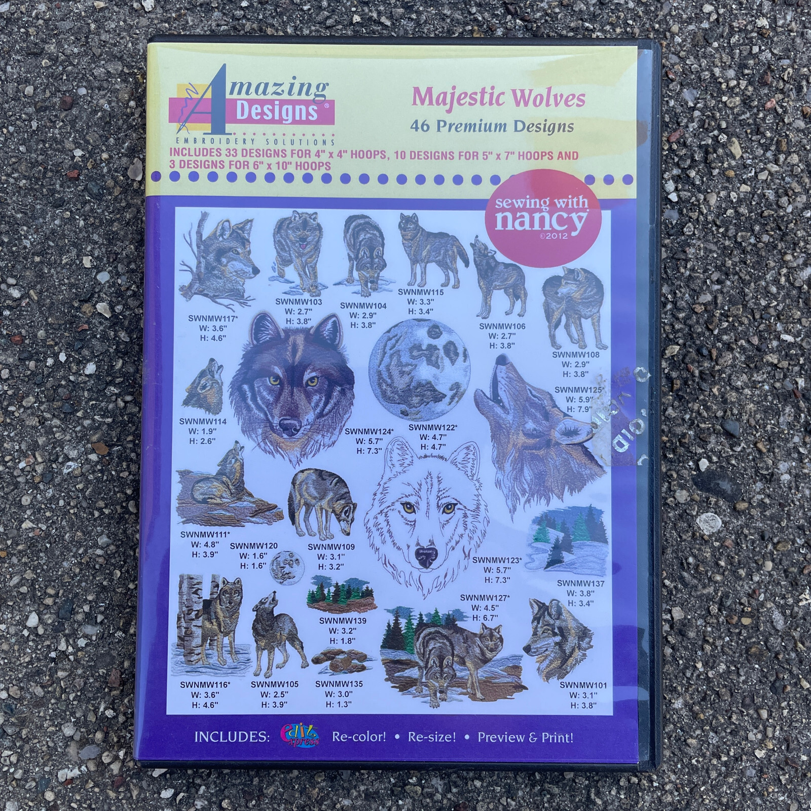 Amazing Designs Machine Embroidery Design CD Majestic Wolves ADP