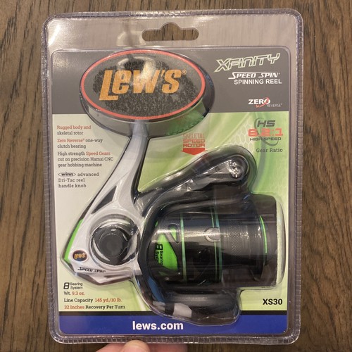 BRAND NEW Lew's Xfinity XS30 6.2:1 Gears 8 Bearings Speed Spin Fishing Reel NICE