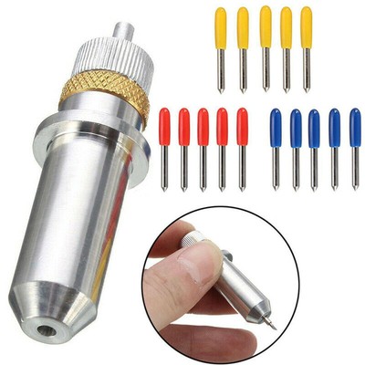 Graphtec Blade Holder + 15Pcs 30° 45° 60° Blades Vinyl Cutter Cutting Plotter
