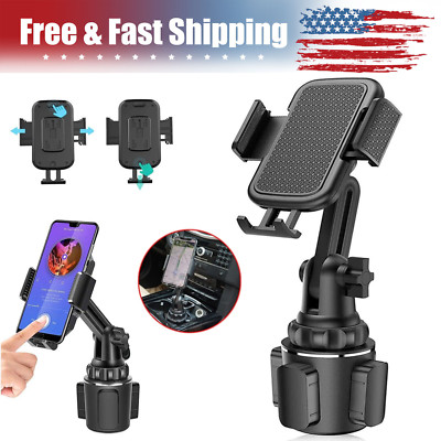 Universal 360° Adjustable Car Mount Cup Stand Cradle Holder For Cell Phone USA