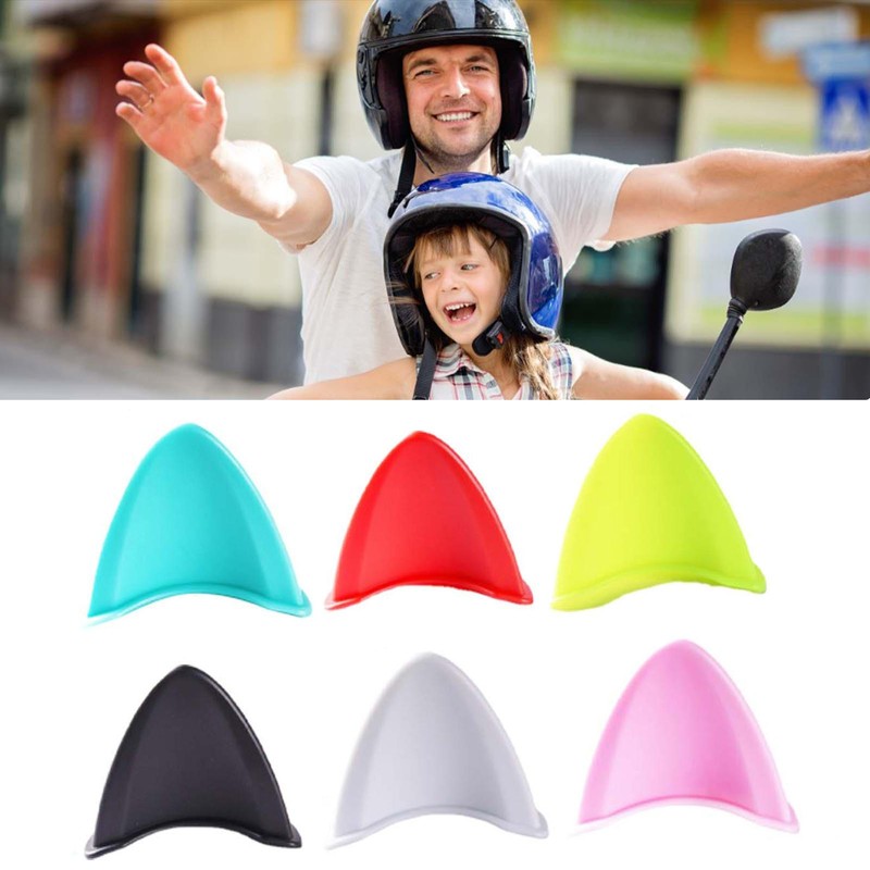 Stick On Rubber Racer Biker Motorcycle Helmet Cat Ears